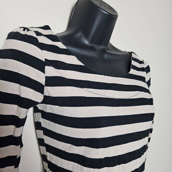 Monteau Striped Peplum Blouse - Picture 2 of 8